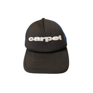 Carpet Company Puff Trucker Black Blue Hat Cap One Size Skater Streetwear